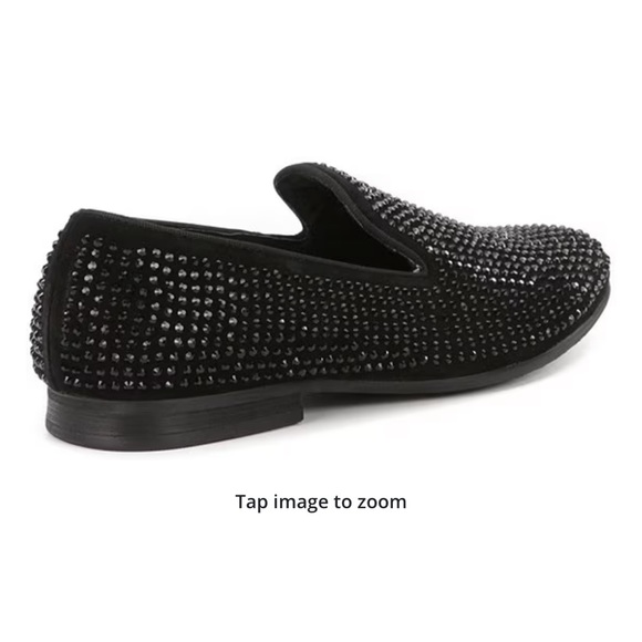 NEW IN BOX Steve Madden Men's Caviar Rhinestone Slipper Loafer size 7.5 - Picture 5 of 16